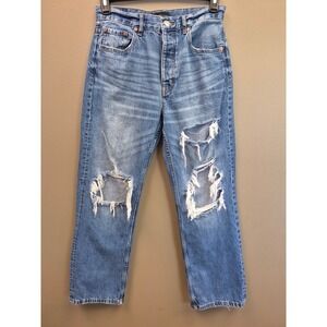 Aeropostale Womens 90s Baggy Jeans 10 Reg 29x30 Y2K Distressed Denim